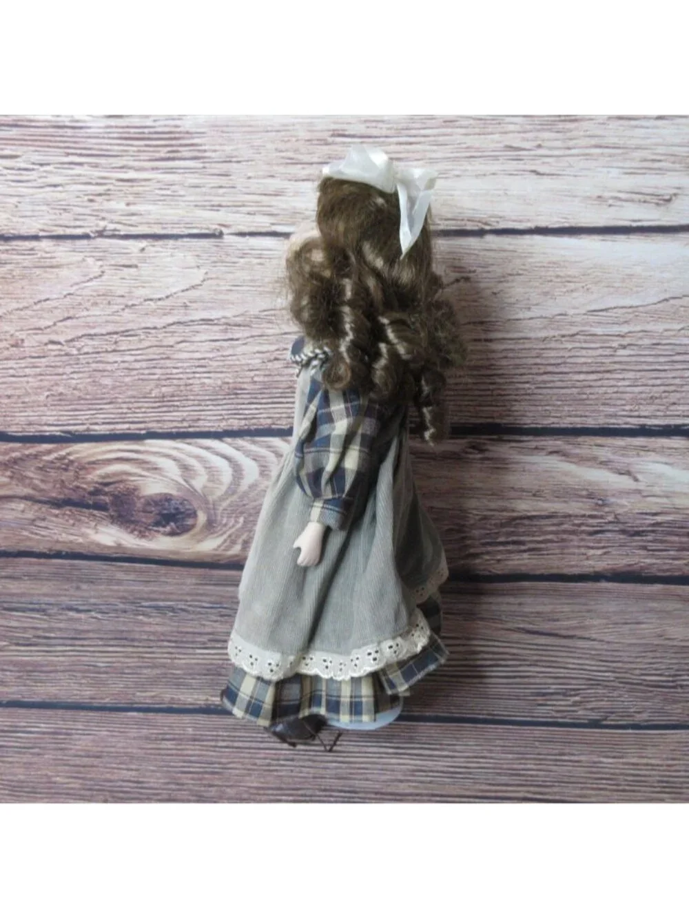 Pair Unique Victorian Kissing Porcelain Dolls Boy & Girl 14
